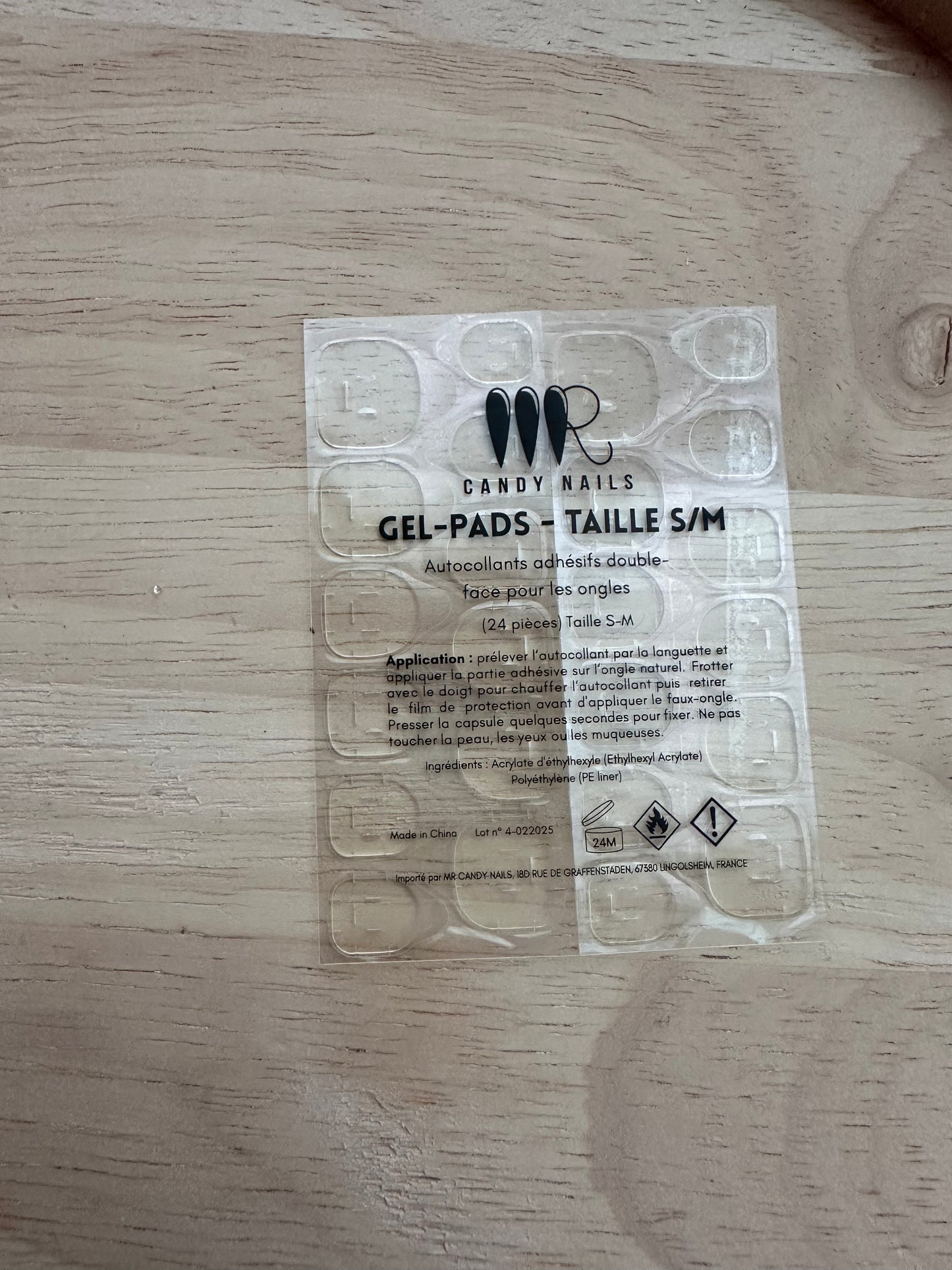 Gel-pads (taille S/M)- autocollants à faux ongles